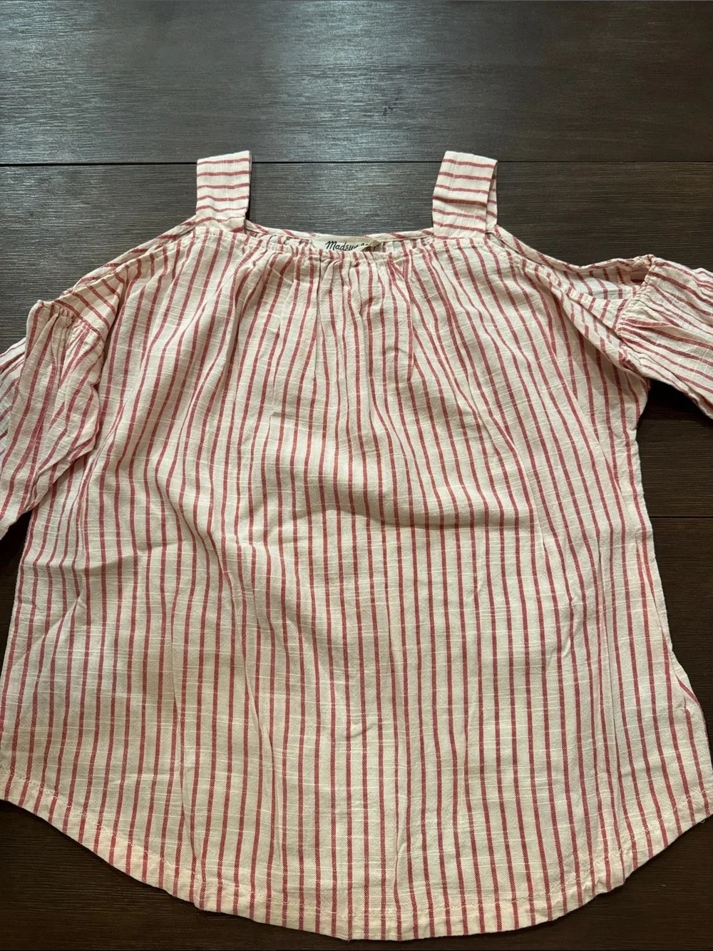 Madewell Striped Off-Shoulder Top - Picture 1 of 3